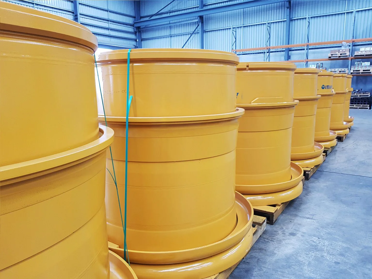Titan steel and aluminium wheel rims for mining, commercial, agricultural and military fitments